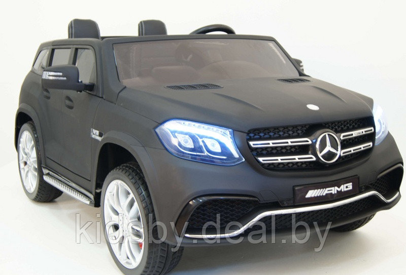 Детский электромобиль RiverToys Mercedes-Benz GLS63 4WD (черный матовый) лицензия - фото 1 - id-p122951665