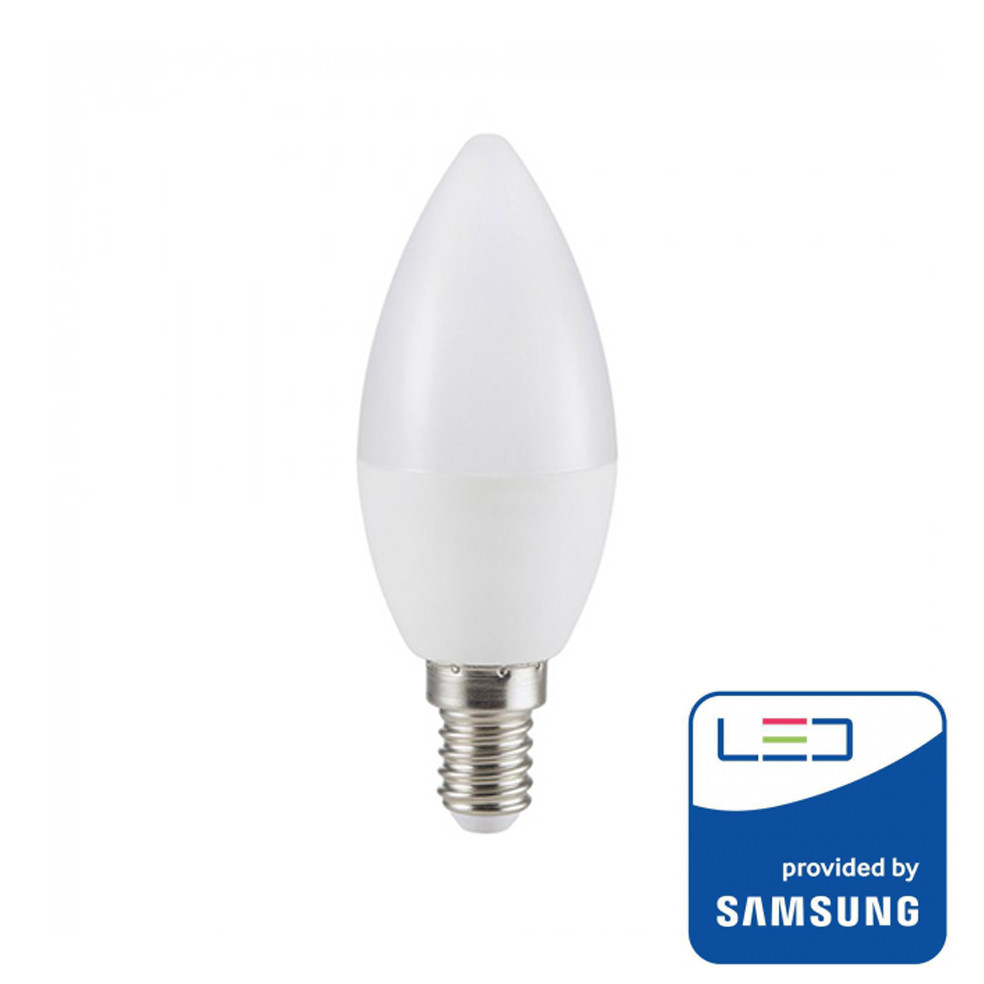 Светодиодная лампа V-Tac 5,5 Вт, 470lm, свеча, Е14, 3000К, SAMSUNG