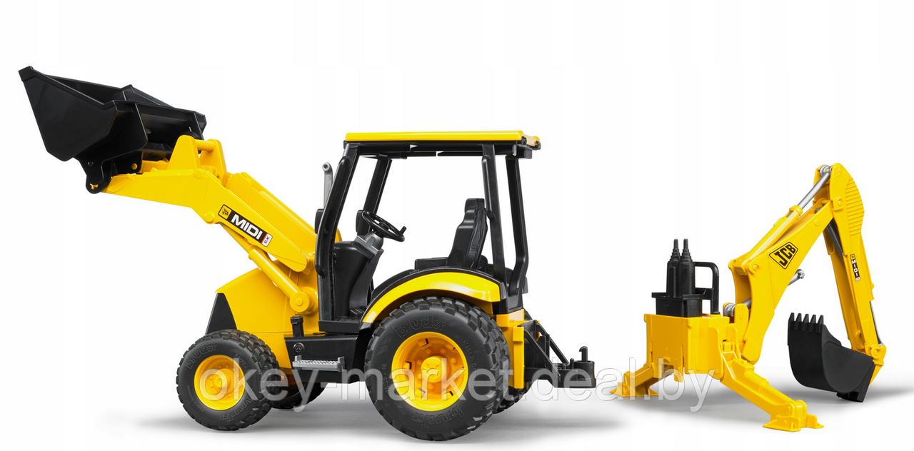 Игрушка Экскаватор погрузчик колёсный JCB MIDI CX Bruder (Брудер) 02427 - фото 2 - id-p122974768