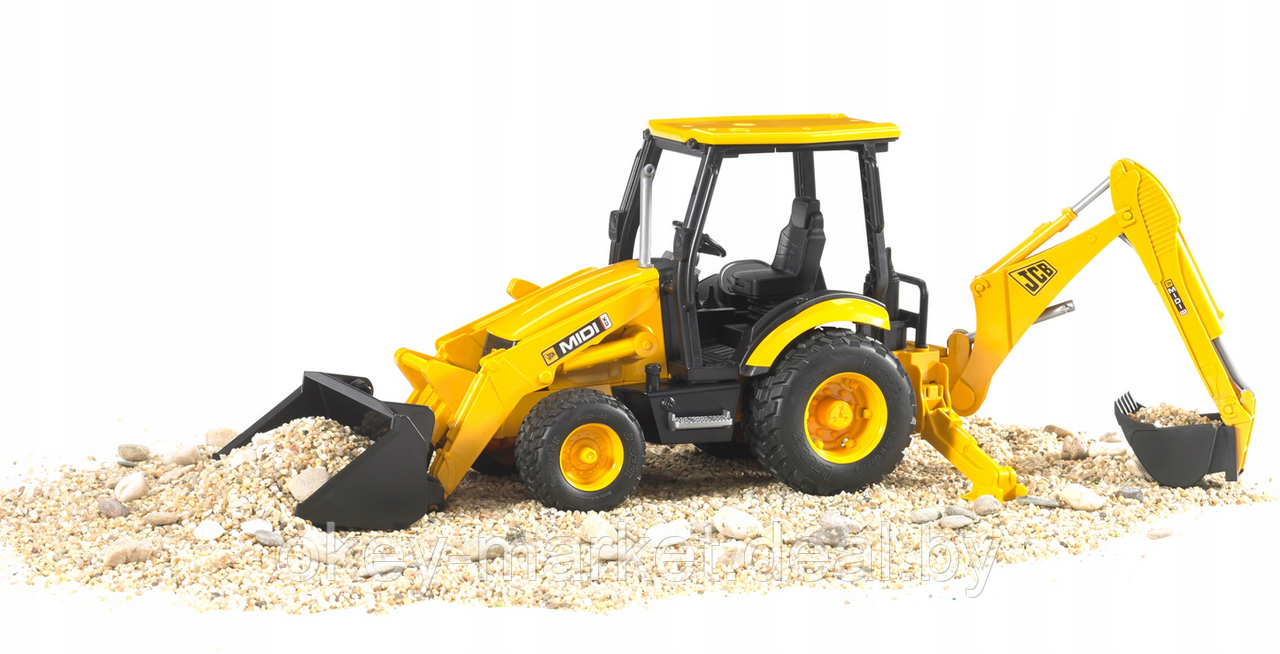 Игрушка Экскаватор погрузчик колёсный JCB MIDI CX Bruder (Брудер) 02427 - фото 6 - id-p122974768