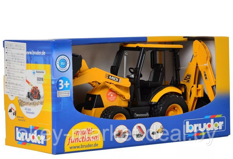 Игрушка Экскаватор погрузчик колёсный JCB MIDI CX Bruder (Брудер) 02427 - фото 7 - id-p122974768