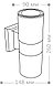 Настенный уличный светильник Feron DH0702, Техно на стену вверх/вниз,  2*E27 230V, черный, фото 3