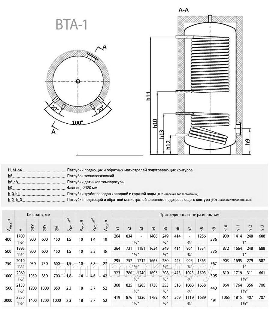 Буферная емкость Теплобак ВТА-1 400 - фото 3 - id-p122983939