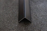 Уголок алюминиевый 15х15 черный-браш 2,7м, фото 1