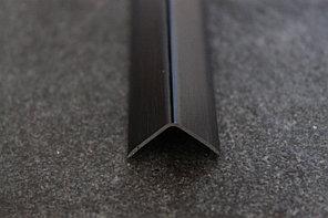 Уголок алюминиевый 20х20 черный-браш 2,7м