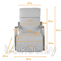 Кресло-качалка Relax F-1105 серое, фото 3
