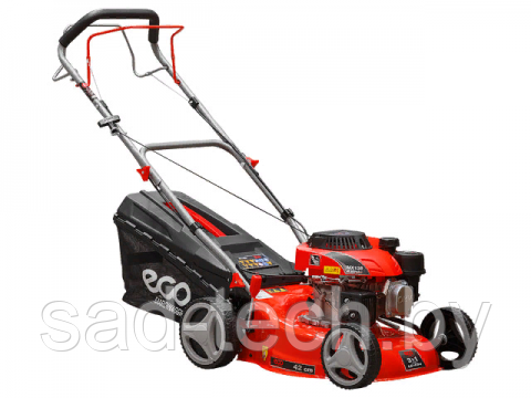 Газонокосилка бензиновая ECO LG-434 самоходная (3.5 л.с., шир. 42 см, самоходная, мульчир., стальн. корпус,