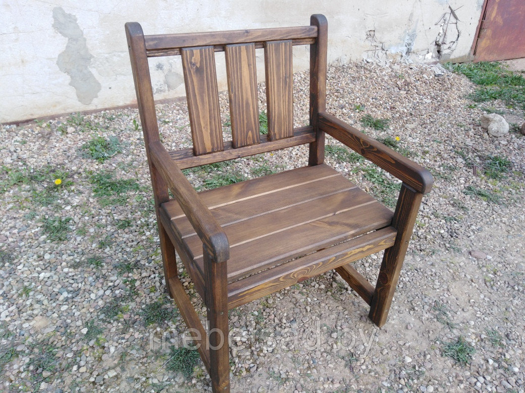 Кресло садовое из массива сосны "В Беседку"