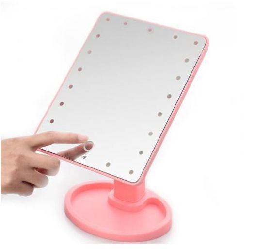 Зеркало для макияжа с подсветкой (Цвет розовый) - фото 4 - id-p123018366
