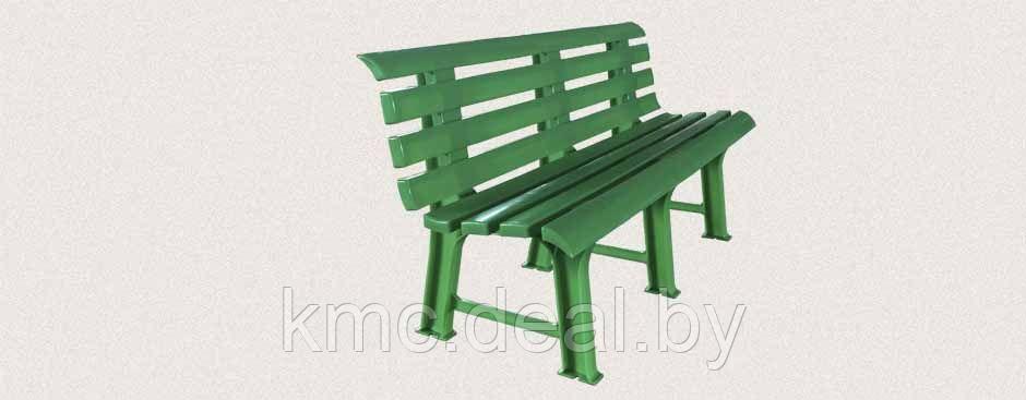 Скамейка садовая пластиковая со спинкой - фото 1 - id-p123023649
