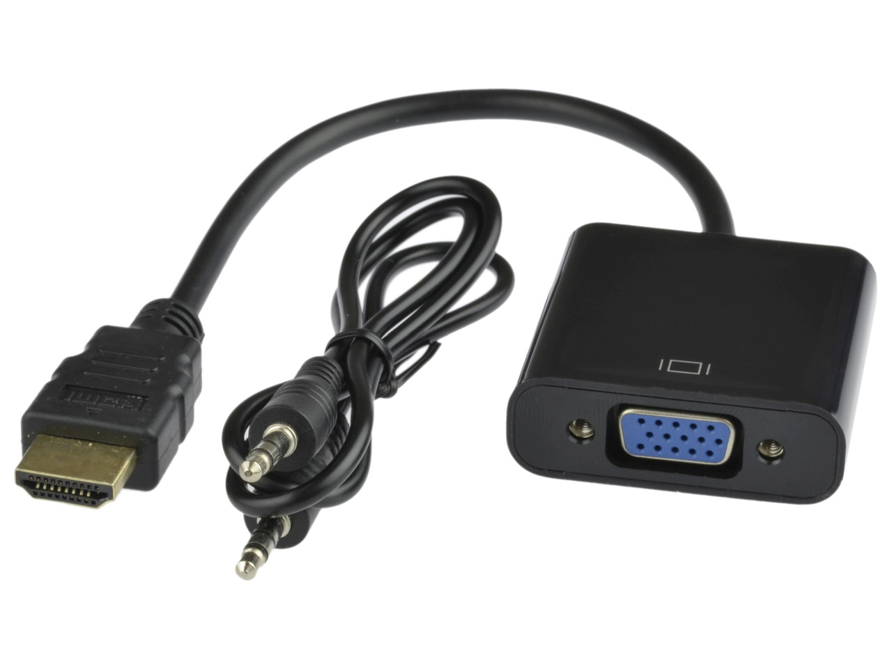 Преобразователь HDMI в VGA (HDMI папа - VGA мама)+AUX - фото 1 - id-p123045269