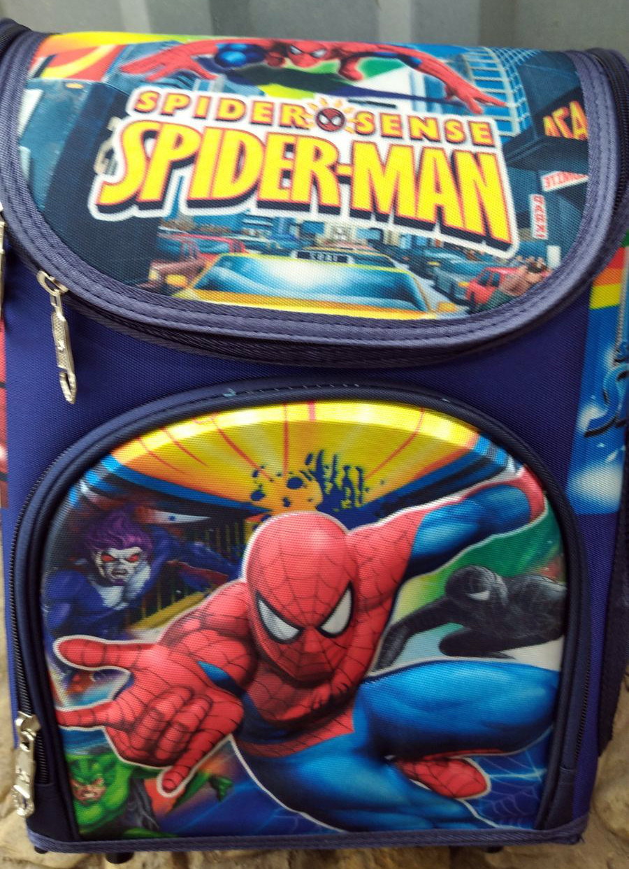 Детский каркасный рюкзак человек spider-man паук для 1-2 класса - фото 4 - id-p123045732