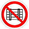 Знак запрещающий "Запрещается загромождать проход и (или) складировать" р-р 15*15 см.