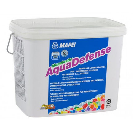 Гидроизоляция для ванной комнаты MAPELASTIC AQUADEFENSE 3,5 кг., фото 2