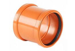 Муфта двухраструбная канализационная ПВХ 160мм