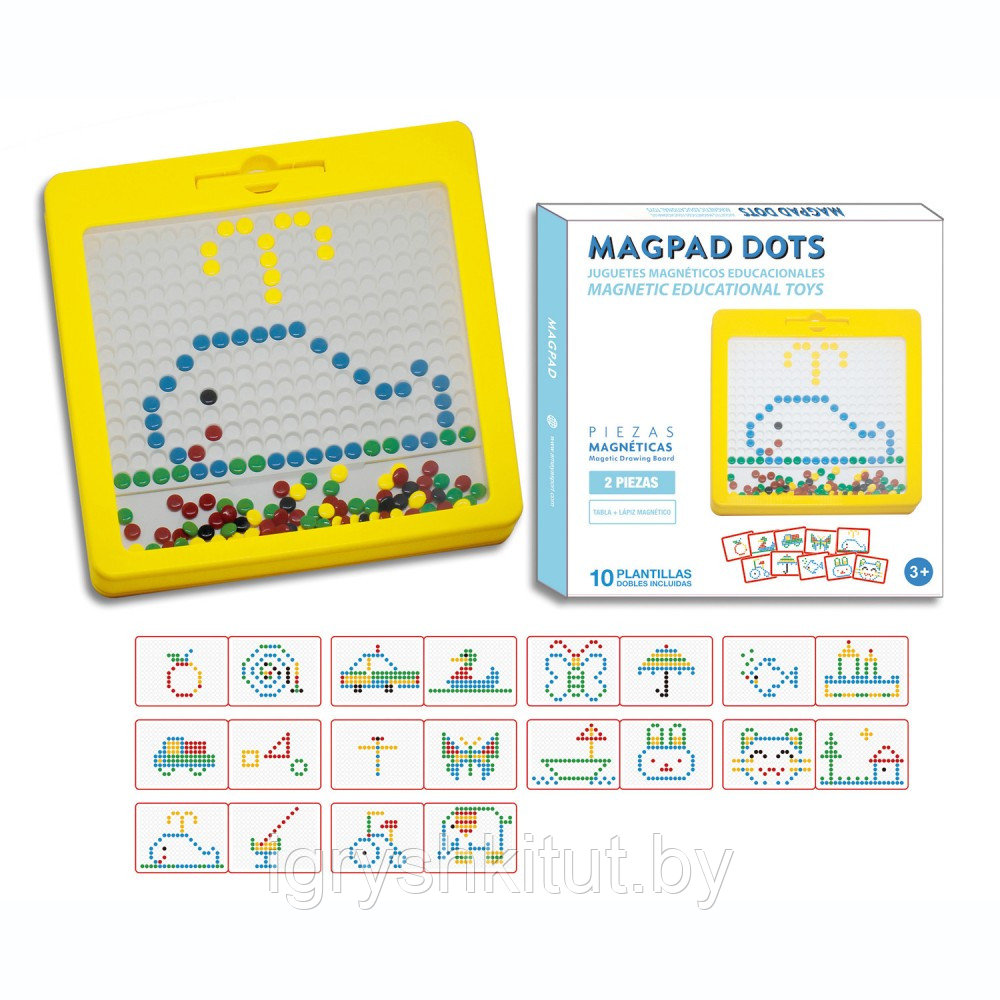 Большой Магнитный планшет мозаика с карточками Mag Pad Dots,арт. 597