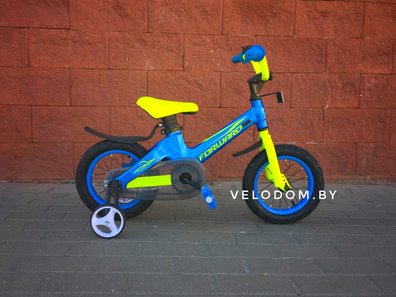 Велосипед детский Forward Cosmo 12" синий - фото 3 - id-p121192286