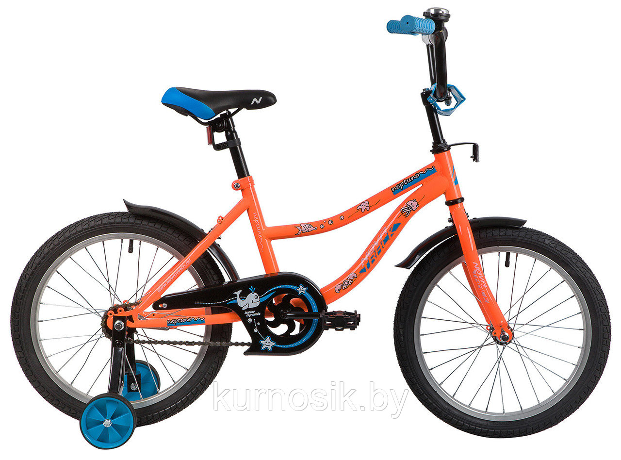 Детский велосипед Novatrack Neptune 18" оранжевый
