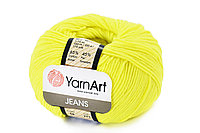 Пряжа ЯрнАрт Джинс (YarnArt Jeans) цвет 58 жёлтый неон