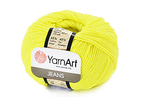 Пряжа ЯрнАрт Джинс (YarnArt Jeans) цвет 58 жёлтый неон