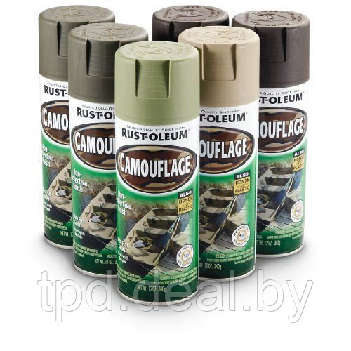 Краска для создания эффекта камуфляжа Camouflage Spray, цвет Зеленый армейский - фото 2 - id-p3421838