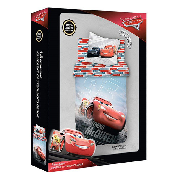 Детское постельное белье «Тачки» Lighting McQueen панно 627833 (1,5-спальный) - фото 3 - id-p123080154