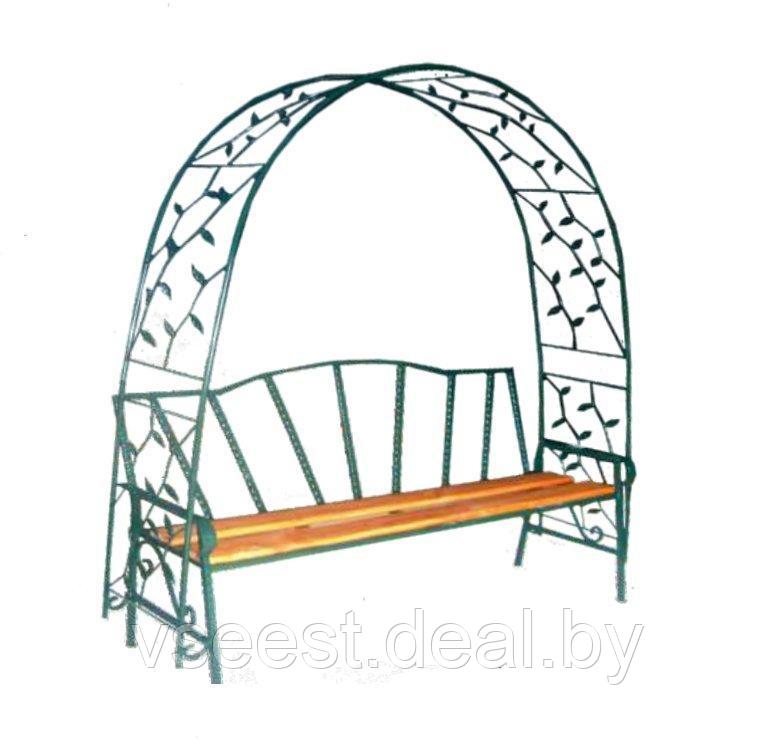 Скамейка садовая с аркой в 8 (sio) - фото 1 - id-p123080310
