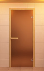 Дверь для сауны и бани бронза мат