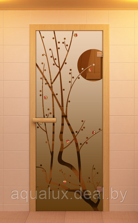 Дверь для сауны и бани "Сакура"