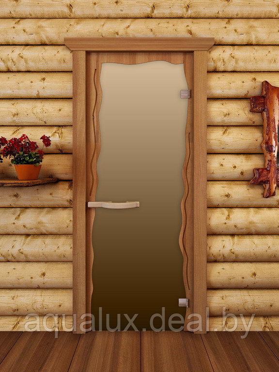 Дверь для сауны "Круиз", стекло бронза мат - фото 1 - id-p123089013