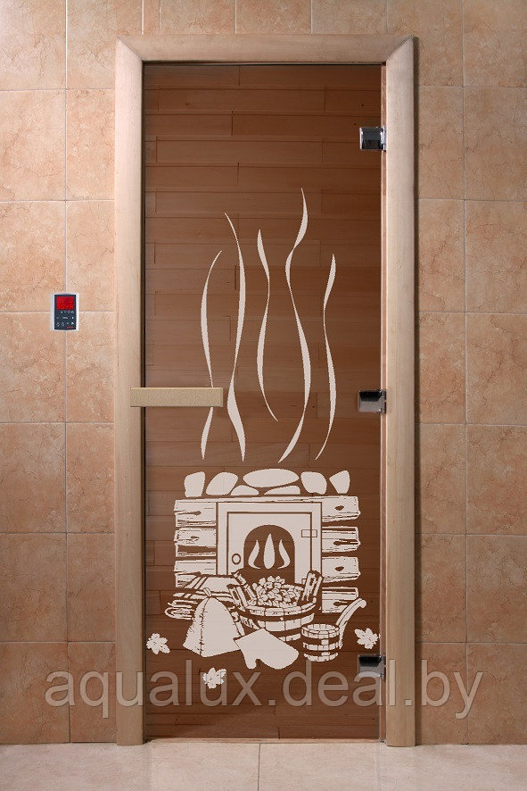 Двери DoorWood с рис «Банька» (бронза) - фото 1 - id-p123089112