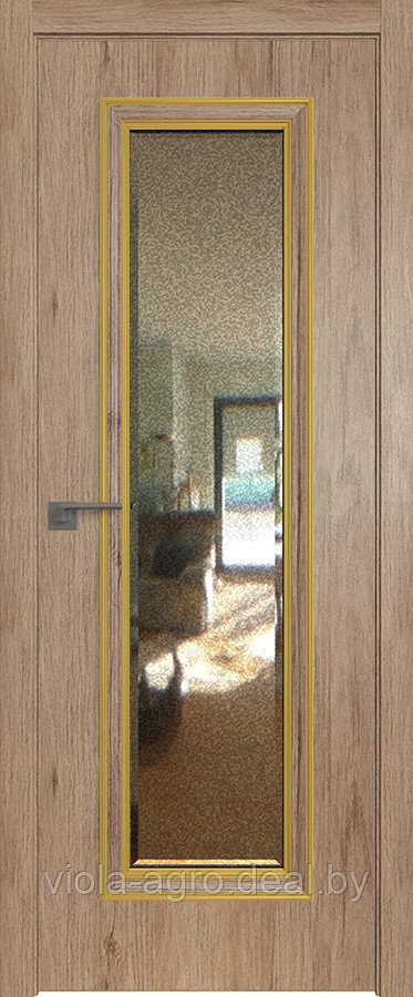 51ZN зеркало патина 800*2000 Дуб салинас светлый кромка ABS в цвет Багет внеш. золото глянец - фото 1 - id-p123097326