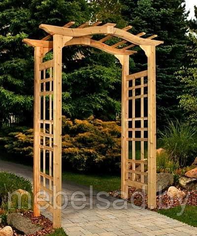 Пергола-арка садовая из массива сосны "Болонья"