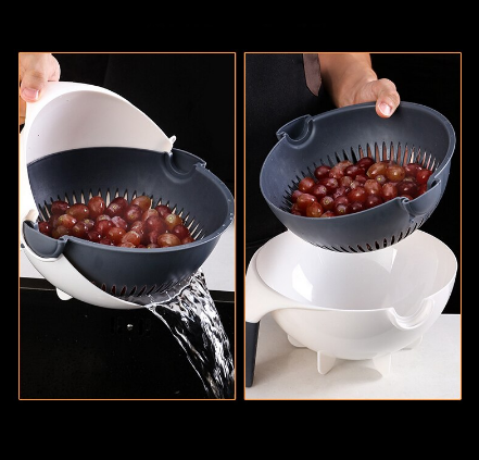 Многофункциональная кухонная овощерезка 9 в 1 Wet Basket Vegetable Cutter - фото 6 - id-p123110850