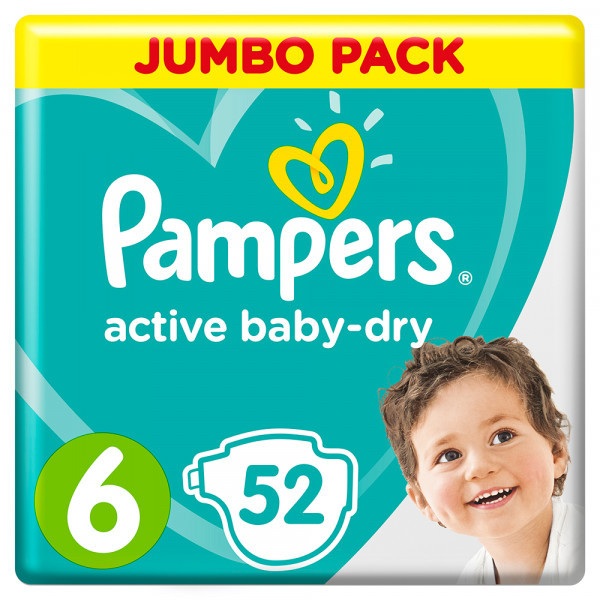 Подгузники Pampers Active Baby 6 (13-18кг) 52шт - фото 1 - id-p119997633