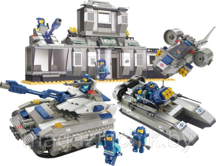Конструктор M38-B0211 Sluban (Слубан) База военного спецназа 822 деталей аналог Лего (LEGO) - фото 1 - id-p7954672