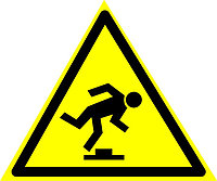 Знак предупреждающий  "Осторожно! Малозаметное препятствие"  Размер 15 см.