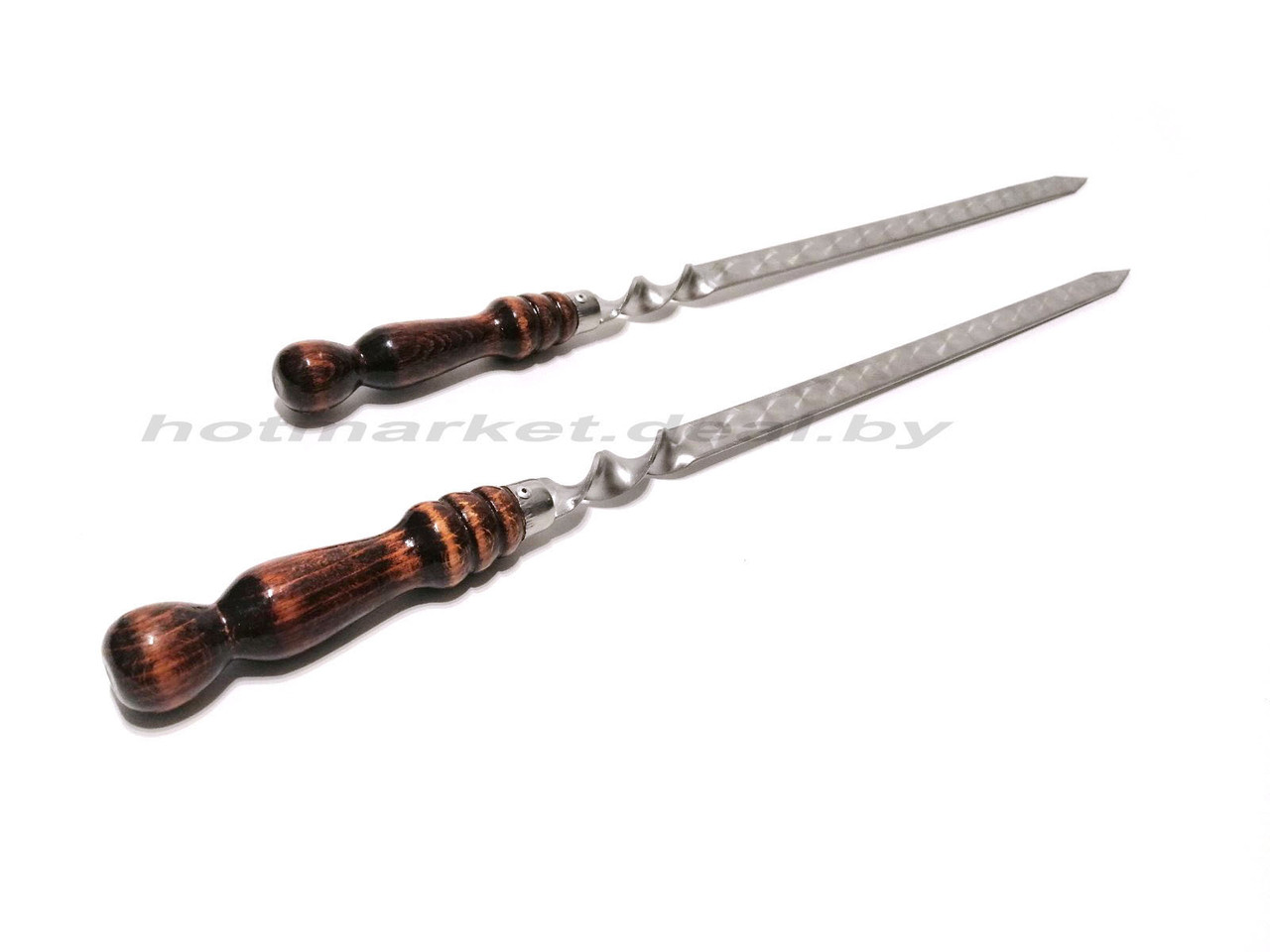 Шампур профессиональный с деревянной ручкой для люля-кебаб, 82см - фото 5 - id-p123122868