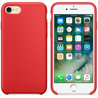 Силиконовый чехол Red для Apple iPhone 7 - фото 3 - id-p123141189