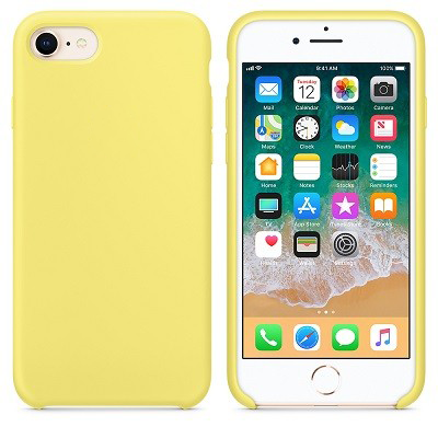 Силиконовый чехол желтый для Apple iPhone 7 - фото 1 - id-p123141305