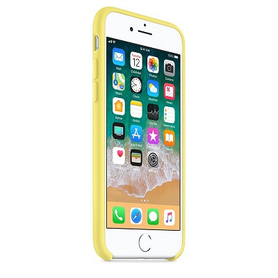 Силиконовый чехол желтый для Apple iPhone 7 - фото 3 - id-p123141305