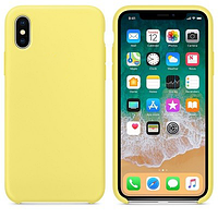 Силиконовый чехол желтый для Apple iPhone Xs