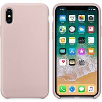 Силиконовый чехол светло-розовый для Apple iPhone Xs