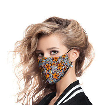 Защитная маска многоразовая от 100 шт. двухслойная с логотипом, фото 2