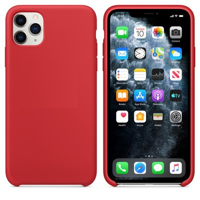 Силиконовый чехол красный для Apple iPhone 11 Pro Max - фото 1 - id-p123141487