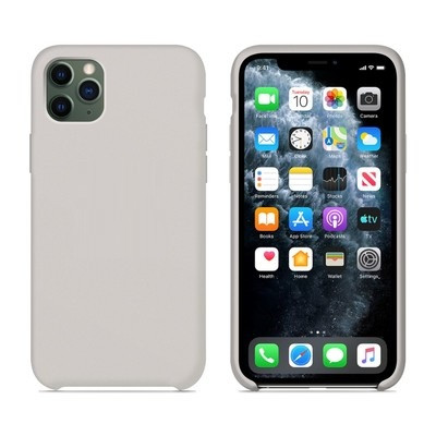 Силиконовый чехол светло-серый для Apple iPhone 11 Pro - фото 2 - id-p123141488