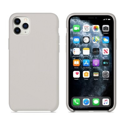Силиконовый чехол светло-серый для Apple iPhone 11 Pro - фото 3 - id-p123141488