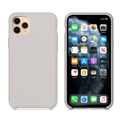 Силиконовый чехол светло-серый для Apple iPhone 11 Pro - фото 4 - id-p123141488