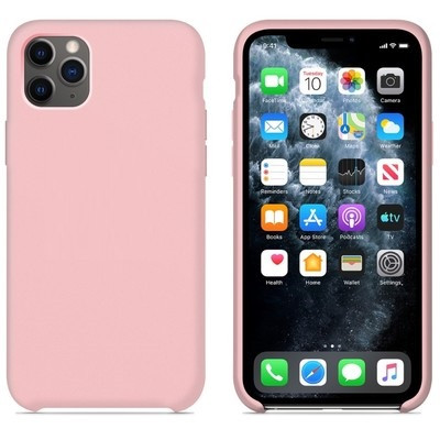 Силиконовый чехол светло-розовый для Apple iPhone 11 Pro Max - фото 1 - id-p123141496