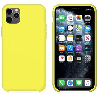 Силиконовый чехол желтый для Apple iPhone 11 Pro Max - фото 1 - id-p123141500